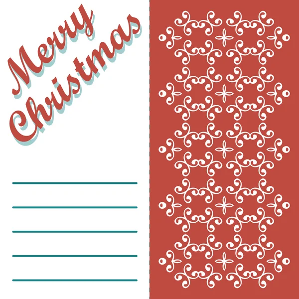 Joyeux Noël carte de vœux et motifs fond vectoriel — Image vectorielle