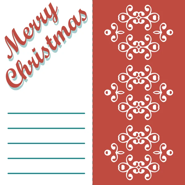Merry Christmas greeting card and patterns vector background — Stock Vector