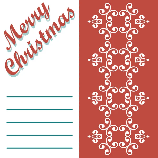 Frohe Weihnachten Grußkarte und Muster Vektor Hintergrund — Stockvektor