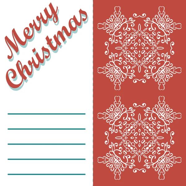 Merry Christmas greeting card and patterns vector background — Stock Vector