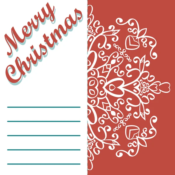 Joyeux Noël carte de vœux et motifs fond vectoriel — Image vectorielle