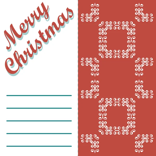 Feliz Navidad tarjeta de felicitación y patrones vector de fondo — Archivo Imágenes Vectoriales