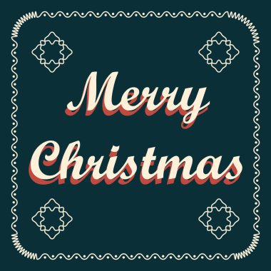 Vintage elemanları ile Noel kartı. Yeni yıl tatil şablonu