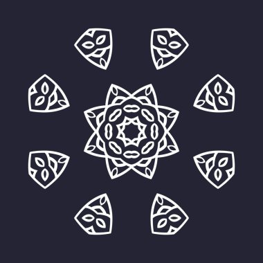 Evrensel farklı vintage Doğu desen (döşeme). Sonsuz doku duvar kağıdı, desen dolgularını, web sayfası arka planı, yüzey dokuları için kullanılabilir. Retro tek renkli geometrik süsleme.