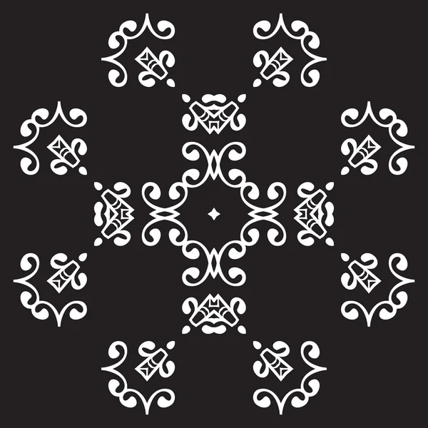 Universele verschillende vintage patronen in Oost-(tegels). Eindeloze textuur kan worden gebruikt voor behang, opvulpatronen, webpagina-achtergrond, oppervlakte texturen. Retro monochroom geometrische ornament. — Stockvector