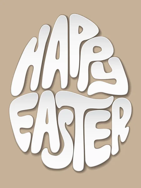 Mutlu Paskalya yazı bir yumurta şeklinde — Stok Vektör