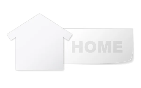 Vector koncept hus symbol som etikett-papper — Stock vektor