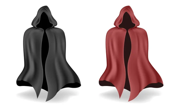 Manteau noir et rouge — Image vectorielle