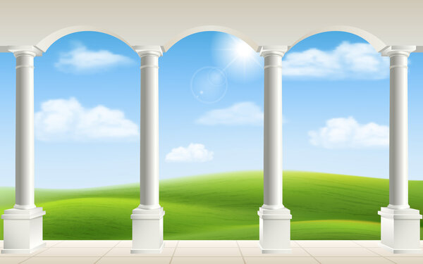arch columns meadow