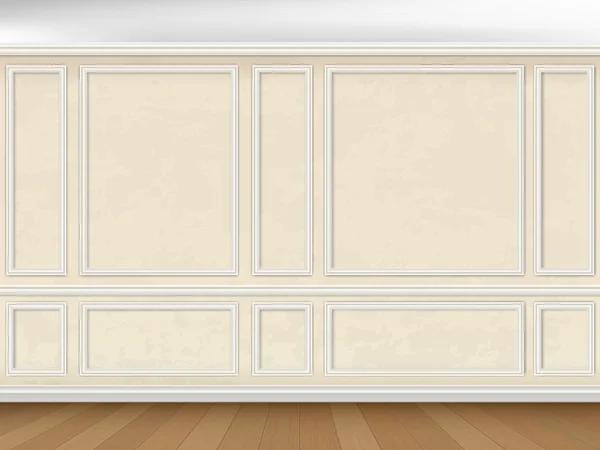 Molduras de paneles decorados de pared en estilo clásico — Vector de stock