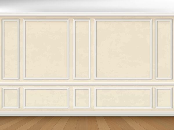 wall decorated panel mouldings in classic style