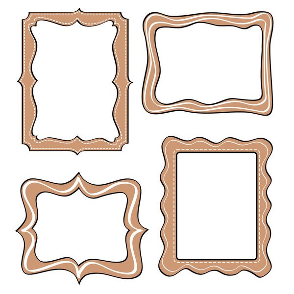 Set of funny picture frame.