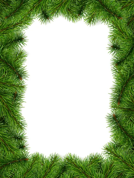 Christmas frame with fir — Stock Vector