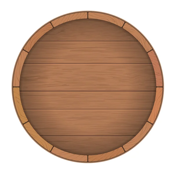 Baril rond en bois pour vin — Image vectorielle