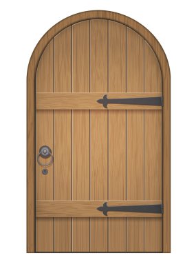 eski ahşap kemer kapı