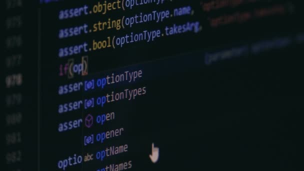 Entwicklung von Java Script Quellcode — Stockvideo