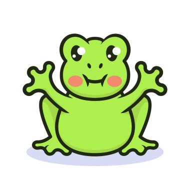 Şirin Kurbağa Ağı simgesi, basit vektör illüstrasyonu 