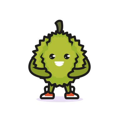 Şirin durian web simgesi, basit vektör illüstrasyonu  