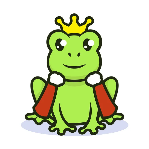 Cute Frog Icono Web Ilustración Vector Simple — Vector de stock