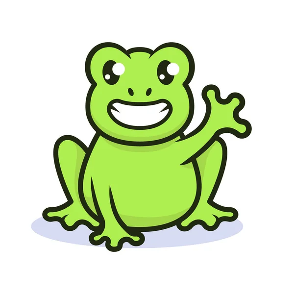 Cute Frog Web Ikona Prosty Wektor Ilustracja — Wektor stockowy