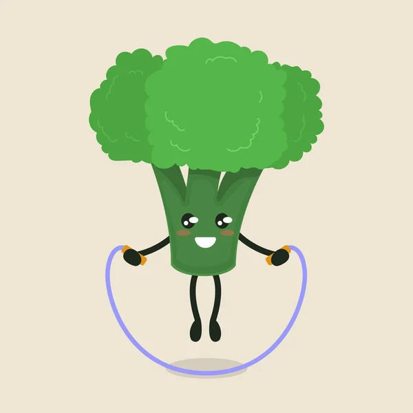 Simpatica Icona Web Broccoli Semplice Illustrazione Vettoriale — Vettoriale Stock