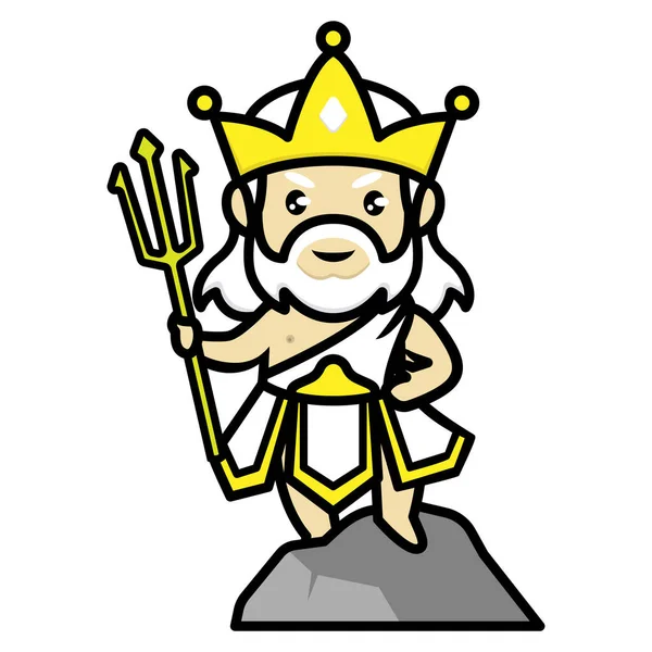 Puute Poseidon Web Icon Simple Vector Illustration — 스톡 벡터