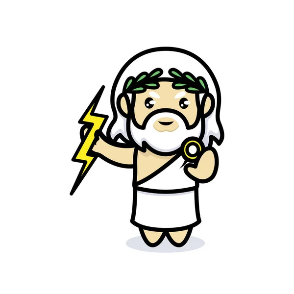 Cute Zeus Web Icon Simple Vector Illustration — стоковий вектор