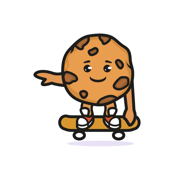 Cute Ikona Cookie Web Prosty Wektor Ilustracji — Wektor stockowy