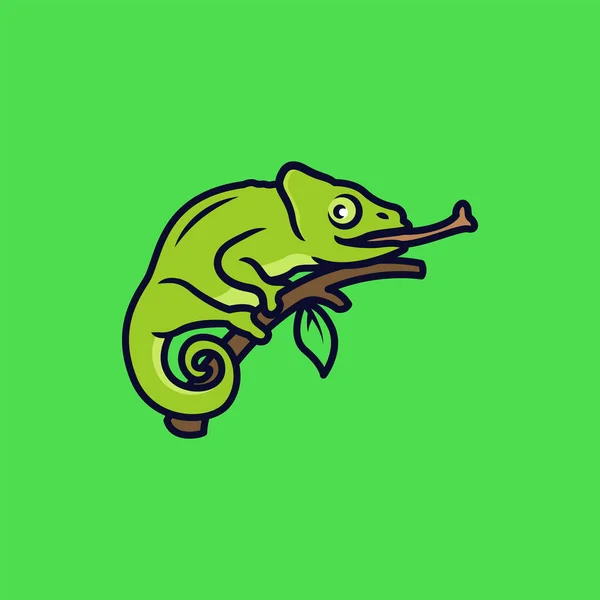 Ikon Web Chameleon Ilustrasi Vektor Sederhana - Stok Vektor