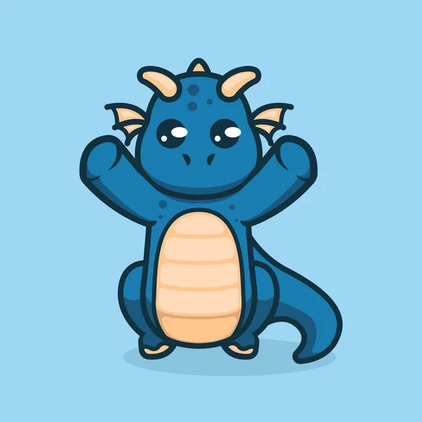 Ikona Baby Dragon Web Prosty Wektor Ilustracji — Wektor stockowy