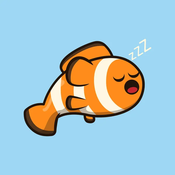 Clownfish Icono Web Ilustración Simple Vector — Vector de stock
