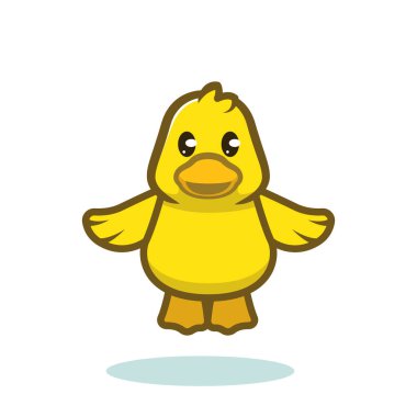 Şirin ördek yavrusu, vektör çizimi 