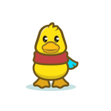 Şirin ördek yavrusu, vektör çizimi 