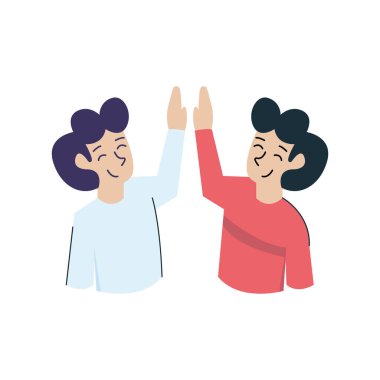 Dostluk, renkli vektör çizimi