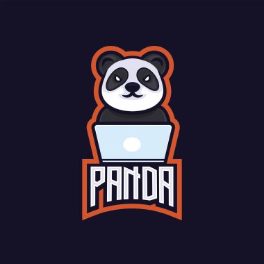 Panda, renkli vektör çizimi