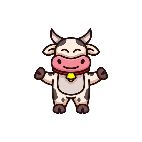 Cute Cow Vector Illustration — Stock Vector