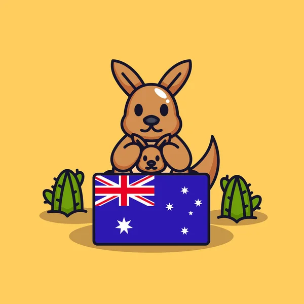 Australië Onafhankelijkheid Dag Vector Illustratie — Stockvector