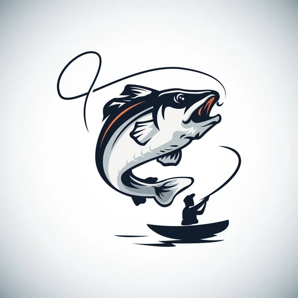 Logo Ikan Ilustrasi Vektor - Stok Vektor