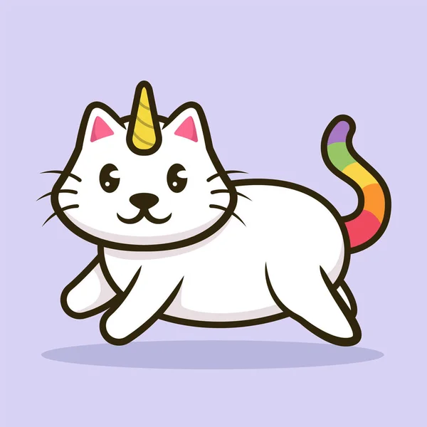 Cat Unicorn Vector Illustration — Stock Vector