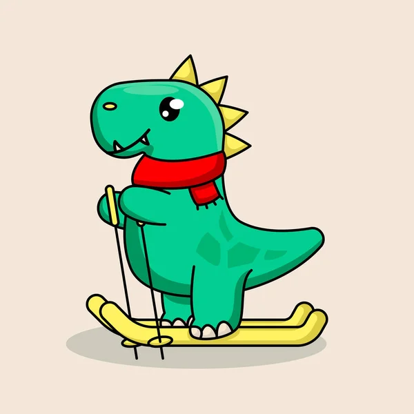 Navidad Dino Ilustración Vectorial — Vector de stock