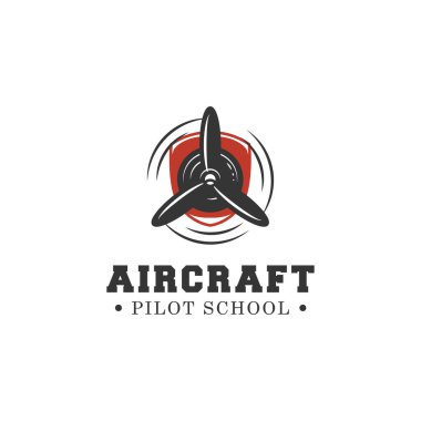 Uçak logosu, vektör çizimi