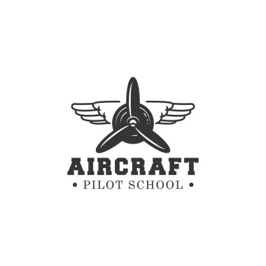 Uçak logosu, vektör çizimi