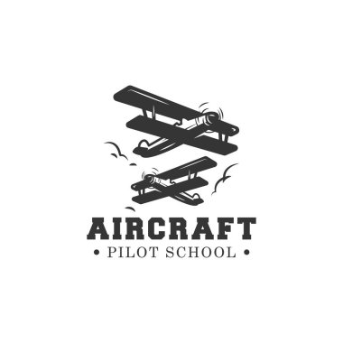 Uçak logosu, vektör çizimi