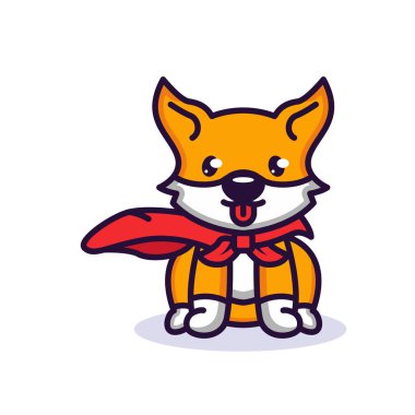 Süper köpek, vektör illüstrasyonu  