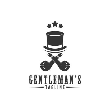 Beyefendi logosu, vektör illüstrasyonu