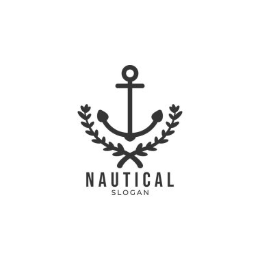 Denizcilik logosu, vektör illüstrasyonu