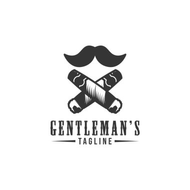 Beyefendi logosu, vektör illüstrasyonu