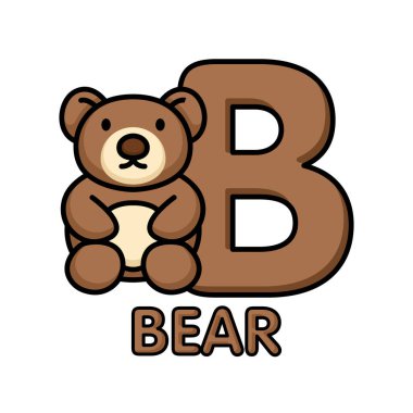 Hayvan alfabesi, vektör illüstrasyonu  