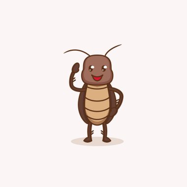 Hamamböceği simgesi, vektör çizimi 