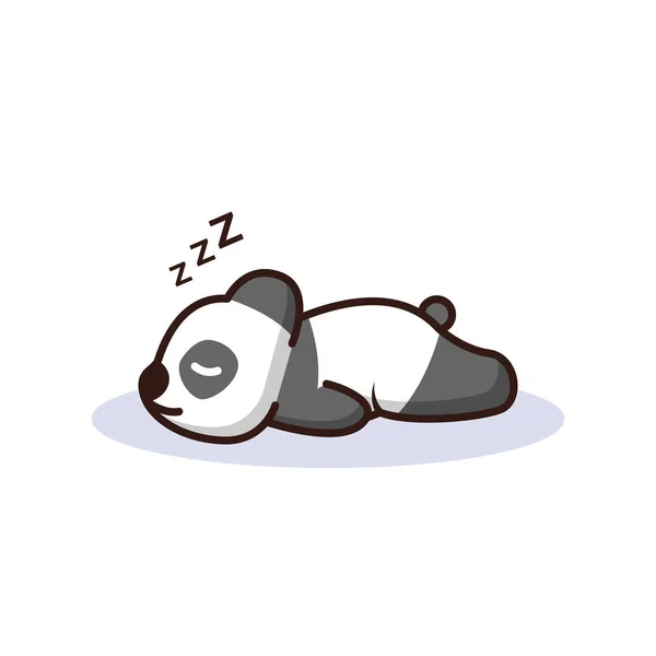 Uykulu Panda Vektör Illüstrasyonu — Stok Vektör